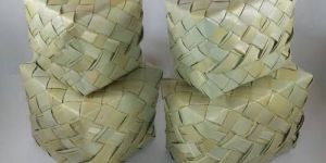 Palm Leaf Square Basket