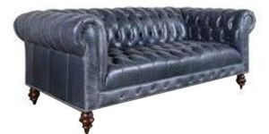 3 Seater Leather Wooden Sofa