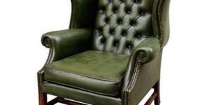 Leather Wooden Sofa Chair