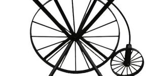 Iron Cafe Table with Wooden Top