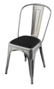 Iron Metal Chair with Cushion