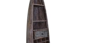 Reclaimed Wood Boat Book Shelf