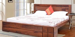 Solid Wood Bed with Non Storage