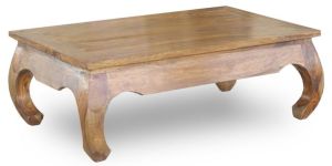 Solid Wood Coffee Table with Curve Leg