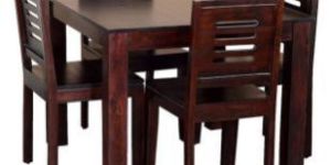 Solid Wood Dining Set 4 Seater