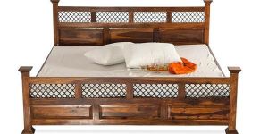 Solid Wood King Size Bed