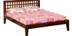 Solid Wood Non Storage Bed in Wood