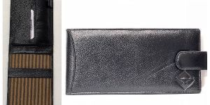 Leather Cheque Book Holder