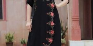 Rayon Kurti Embroidery Work