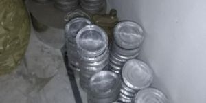 8" silver paper plate 120gsm