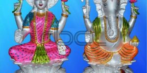 999 Silver Laxmi Ganesh Statue