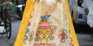 Festive Vigorous Durga Handpaint Kerala Cotton Saree Famous for Their Exquisite Designs