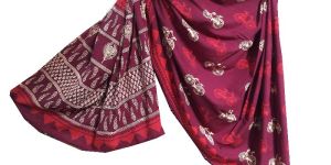 Block Printed Cotton Saree