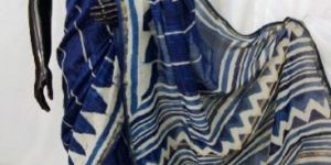 Dabu Hand Printed Chanderi Saree