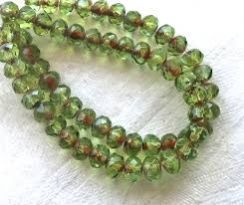 Peridot Roundel Beads