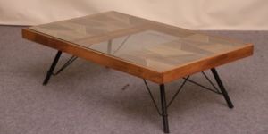 Iron Table with Glass