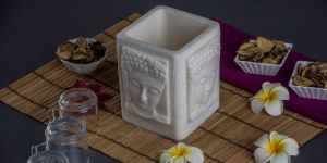 White Buddha Candle