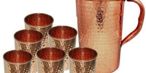Copper Jug with Glasses
