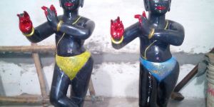 Black Marble Krishna Statue
