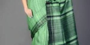 Tussar Screen Print Ghicha Saree