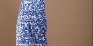 Blue Floral Print Jumpsuit