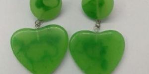 Heart Shaped Drop Earrings