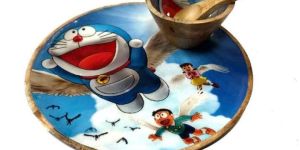 Wooden Printed Tray Set