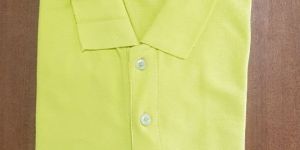 Mens Yellow Polo T Shirt