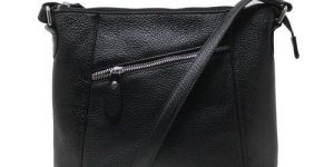 Black Ladies Leather Sling Bag
