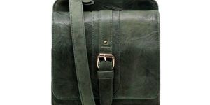 Green Ladies Leather Sling Bag