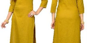 Slab Cotton Embroidered Kurtis