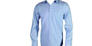 100% COTTON SKY BLUE PRINTED SHIRT (DM-05)