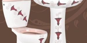 Pink Designer Pedestal Wash Basin