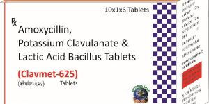 Amoxycilline, Clavulanate & LB 625 Tablets