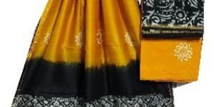 Hand Block Printed Chanderi Silk Suit Set
