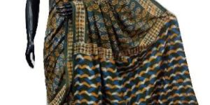 Natural Ajrakh Cotton Saree