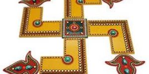 Acrylic Swastik Rangoli