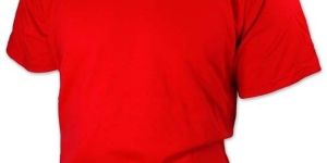 Mens Plain Red Round Neck T-Shirts