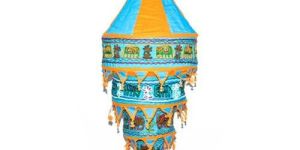 Applique Handmade Fabric Hanging Lamp