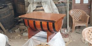 Wooden Barrel Coffee Table