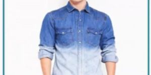 Men Plain Denim Shirt