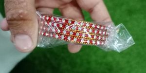 Red Acrylic Stone Bangles