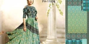 Digital Print Long Gown