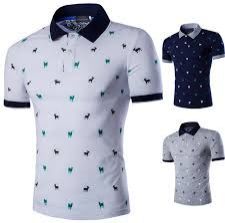 Mens Printed Polo T-Shirt