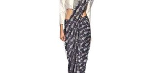Indian Cotton Hand Block Printed Saree