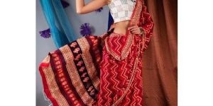 Red Cotton Hand Block Printed Saree