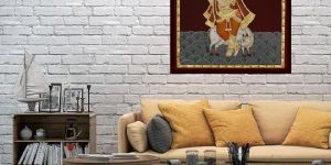 Painting of Shrinathji Pichwai Hand Painted Devotional Art