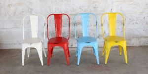 ARTISANS INDUSTRIAL CHAIR RED, WHITE, BLUE