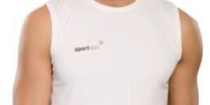Mens White Sleeveless T-Shirt