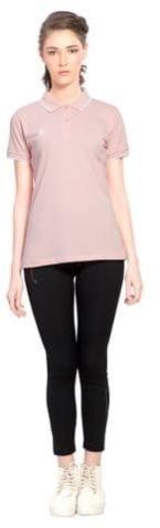 Women Pink Polo T-Shirt